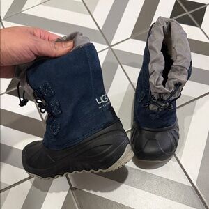 UGG Navy and Charcoal Winter Boots kids size 9